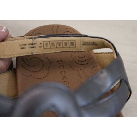 Rockport CCH18PT Women Sz 8M Pewter Ramona Cobb Hill Collection Flat Sandals SIB - Picture 11 of 11